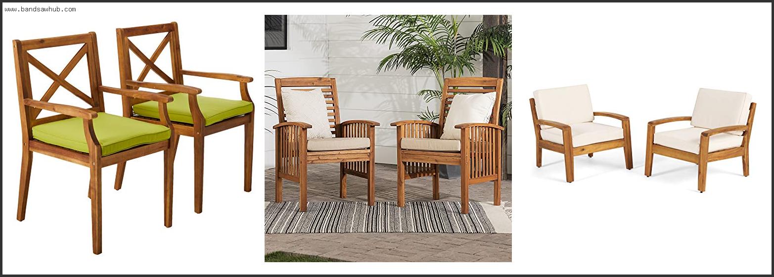 Best Choice Products Set Of 2 Outdoor Acacia Wood Club Chairs